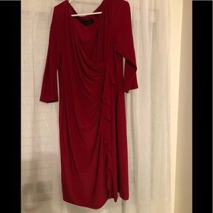 Cherry red black label dress